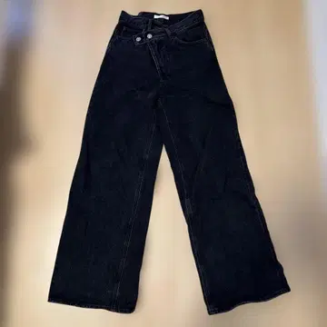 MOUSSY 크로스 웨이스트 와이드 스트레이트 1 사이즈