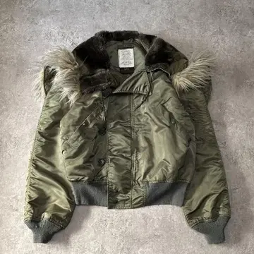 USA제 90s ALPHA 알파 N-2B 플라이트 자켓 M 카키