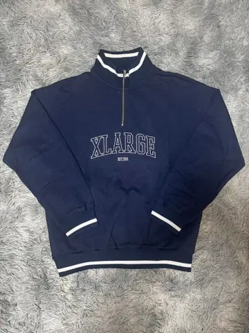 XLARGE 네이비 하프 지퍼 트레이닝복