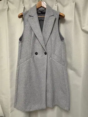 ZARA 그레이 더블 버튼 베스트