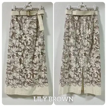 LILY BROWN 꽃무늬 레이스 스커트 자수