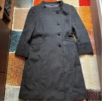 보나조르나타 롱 코트 그레이 더블 버튼 체스터 코트