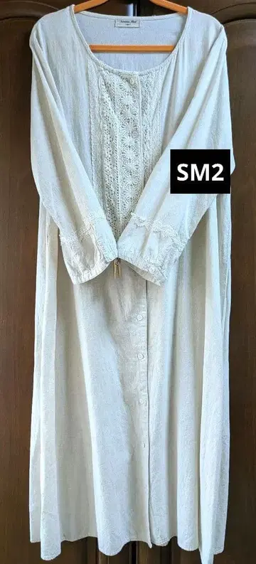 SM2 레이스 패치워크 원피스 린넨 혼방