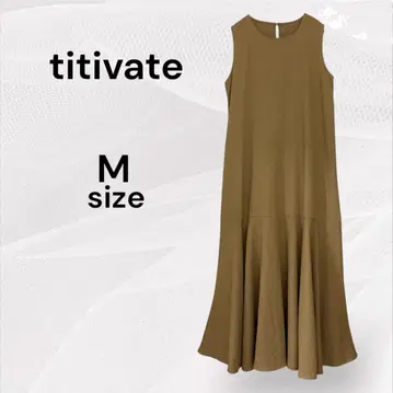 티티베이트 새상품급 슬리브리스 플레어 원피스 M 롱 원피스 브라운