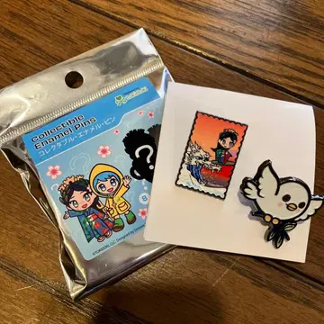 오사카 만박 이탈리아관 이탈리아짱 루체의 하얀 새 핀 배지