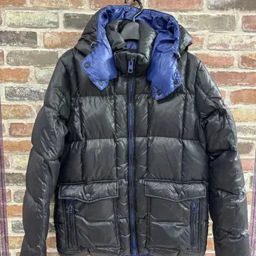 Johnbull 젬블 다운 자켓 블랙/청보라 퀼팅