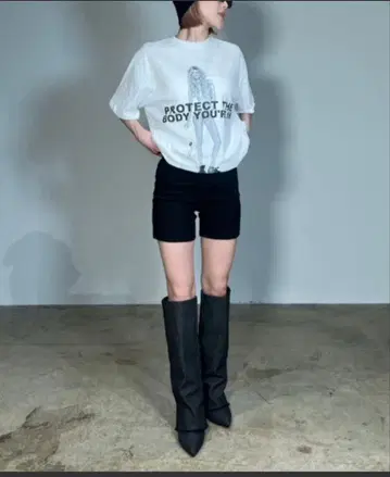 BLONDEY 센터라인 리브 바이커 팬츠