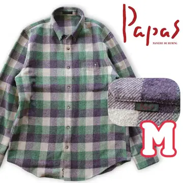 신비로운 배색! 파파스 PAPAS 플란넬 셔츠