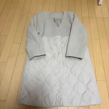 퀼팅 노카라 아우터 코트