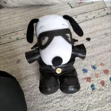 스누피 SNOOPY PEANUTS 가죽 자켓 라이더 파이롯트
