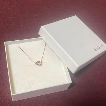 BLOOM 하트형 핑크 골드 목걸이