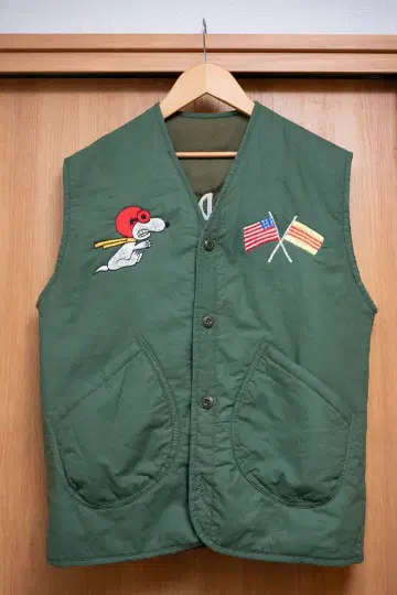 스누피 자수 밀리터리 베스트 한국