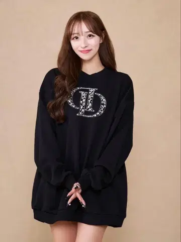 Darich DD 비쥬 풀오버 맨투맨 후드티 블랙