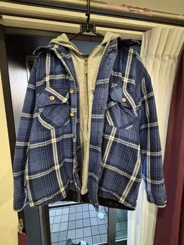 Moose Creek 후드 부착 체크 셔츠