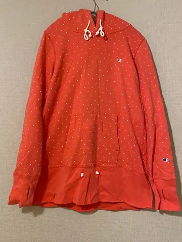 Champion 핑크 도트 무늬 후드티