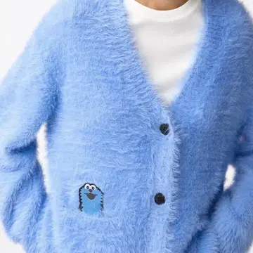 GU x 퍼펫스 오버 사이즈 가디건 3XL 라이트 블루