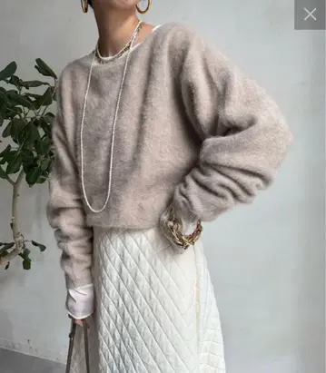 doudou FOX 캐시미어 보트넥 풀오버