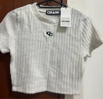 CRANK 리브 숏 기장 T셔츠