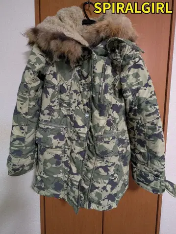 SPIRALGIRL 카모 패턴 밀리터리 자켓