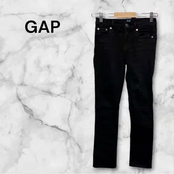 갭 블랙 스키니 데님 신축성 있음 포켓 버튼 S~M 사이즈