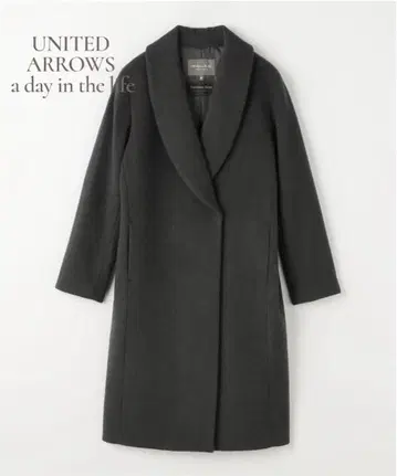 새상품급 UNITED ARROWS 고급 블랙 롱 코트 36
