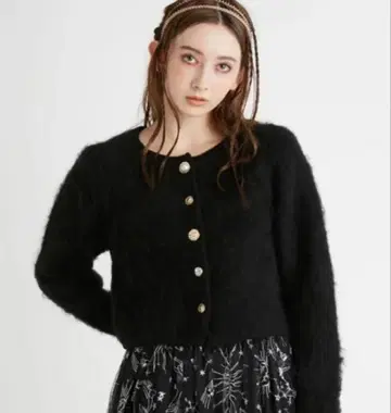 FURFUR 멀티 버튼 가디건 블랙