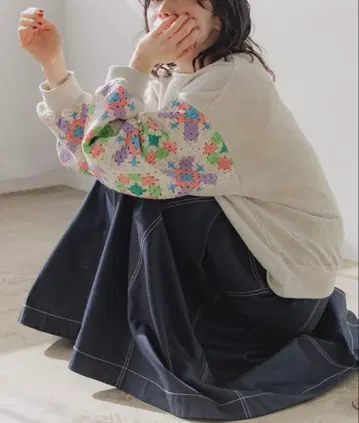 niko and - 니코앤드 크로셰 콤비 풀오버 L 사이즈