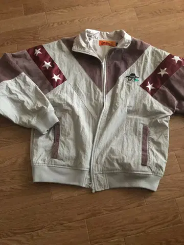 left Alone 나일론 자켓 M 그레이/와인 레드