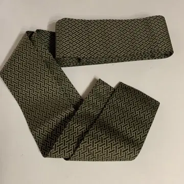 남성용 각대 실크 하카타 오리 골드와 그린 계열