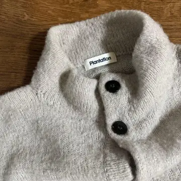 플랜테이션 하이넥 모헤어 가디건