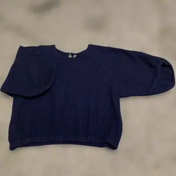 grin 네이비 오부 소매 니트