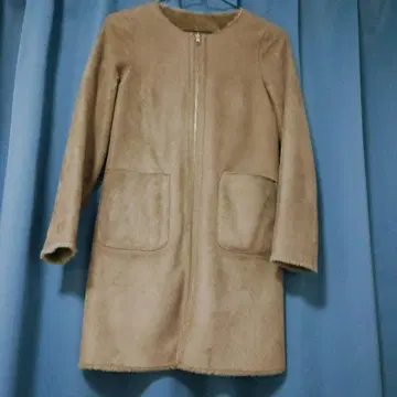 노카라 코트 스웨이드/무스탕풍 리버서블 새상품급