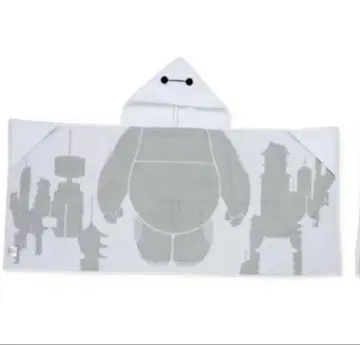 베이맥스 후드 부착 타월