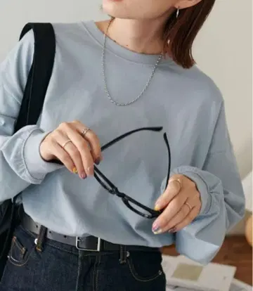 보더 T셔츠 긴팔