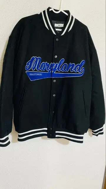 Maryland 바시티 자켓 블랙
