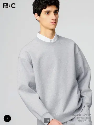 오버 사이즈 스웨트 셔츠 그레이 M