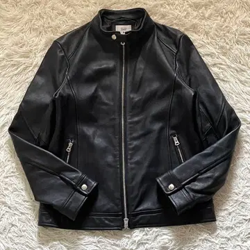291295=HOMME 라무 가죽 자켓 싱글 블랙 4