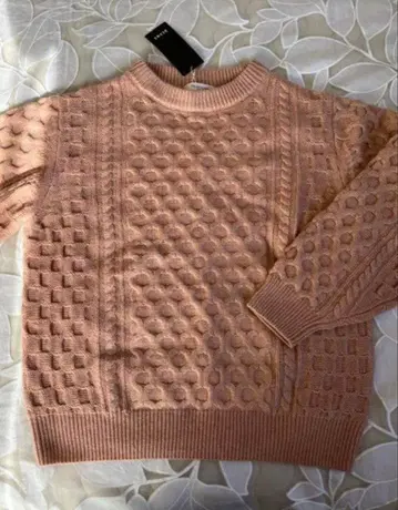 Demi-Luxe BEAMS 캐시미어 혼방 아란 풀오버 핑크 계열