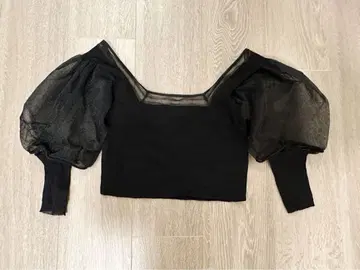 melt the lady 크롭 상의 BLACK 프리 사이즈