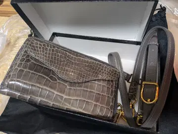 팔치 뉴욕 악어 지갑 끈 포함 박스 있음 파우치 미니백