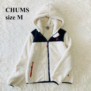 11/9까지 고품질 참스 엘모 플리스 풀 집업 후드티 보아 M 화이트