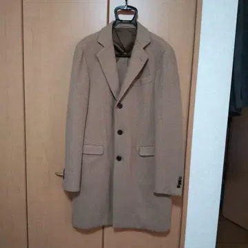 ONLY 베이지 체스터 코트 울