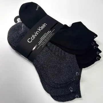 Calvin Klein 쿠션 로우컷 삭스 6켤레 세트 블랙 그레이