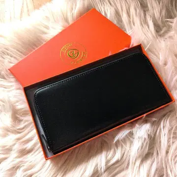 남성용 장지갑 천연 가죽 대용량 지퍼 동전 지갑 블랙 선물 크리스마스