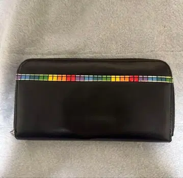 컬러풀 스트라이프 블랙 장지갑
