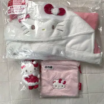 키티 제일복권 마스코트 복조리 후드 부착 케이프 3종 세트