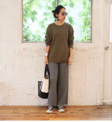 todayful 리브 그레이 와이드 팬츠