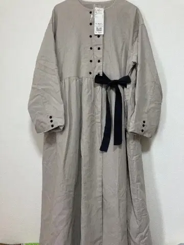 사만사 모스모스 리본 바이컬러 롱 코트