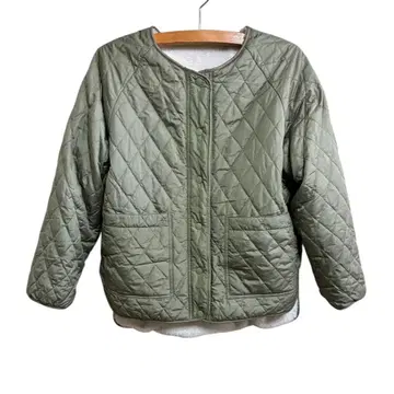 미사용 새상품 사만사 모스모스 블루 퀼팅 리버서블 자켓