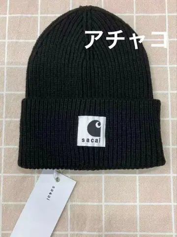 Sacai Carhartt WIP 니트 모자 블랙